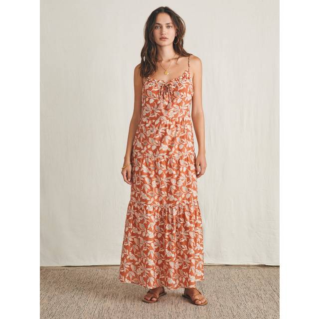 Faherty Silk-Blend Sun Chaser Maxi Dress