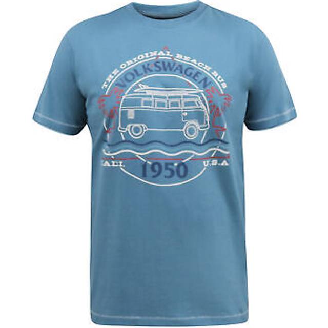(3XL, Pale Teal) Duke Mens Woodhall D555 Campervan Volkswagen Kingsize T-Shirt