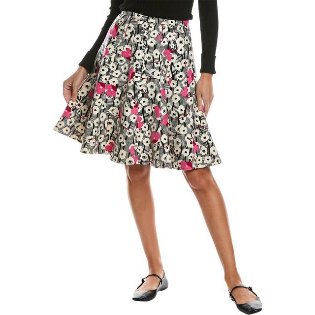 Valentino Printed Wool Skirt