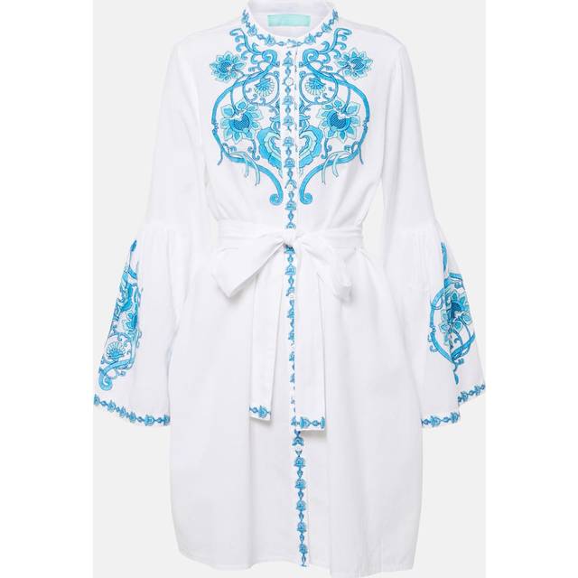 Melissa Odabash Everly cotton and linen minidress - white (UK 14)