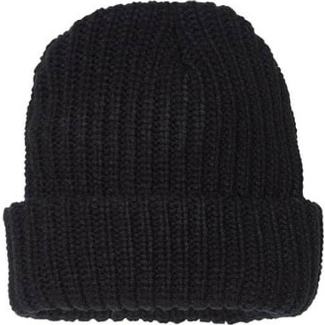 "Sportsman 12"""" Chunky Knit Cuffed Beanie - Black  One Size"