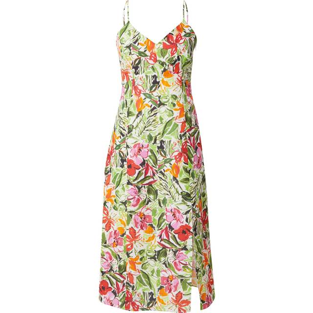 Salsa, Klänning, Dam, S, Linne, Blommig Midi Linneklänning - green (S)