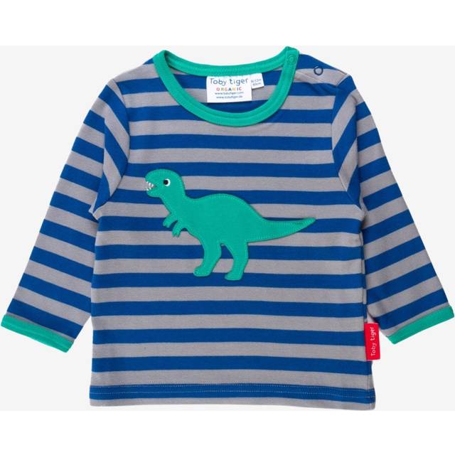 Organic T-Rex Applique Long-Sleeved T-shirt - 7-8y / 128cm