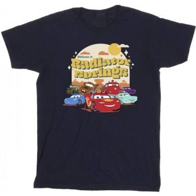 (9-11 Years, White) Disney Boys Cars Radiator Springs Group T-Shirt