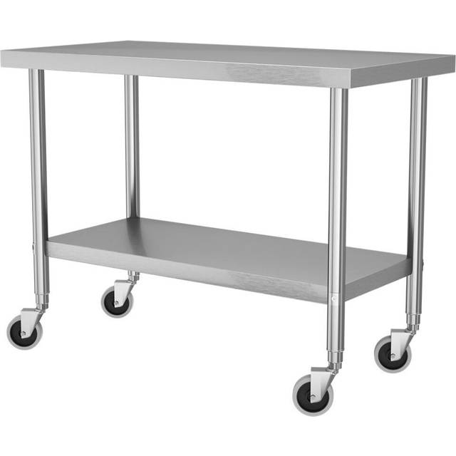 120CM Stainless Steel Kitchen Work Table with Wheels