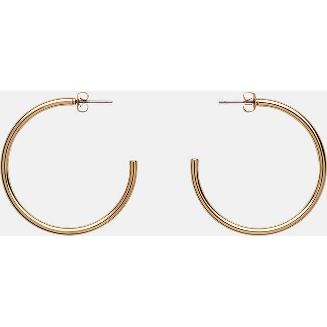 Whistles Womens Gold Large Classic Gold-brass Hoop Earrings 1 Size - GOLD