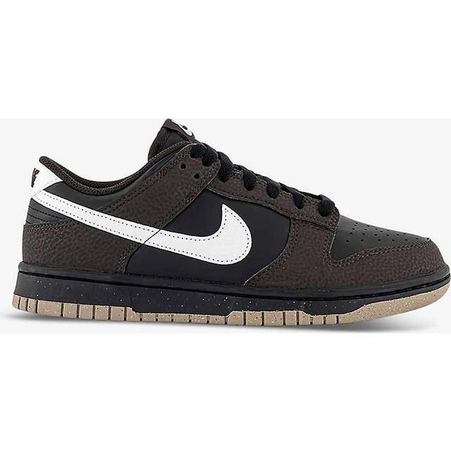 Nike Mens Dunk Low Trainers Black Summit White Velvet Brown Khaki, 11