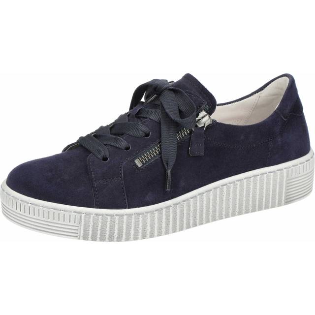 Gabor Wisdom Standard Fit Casual Shoes Bluette Suede - Gabor - Size: 9