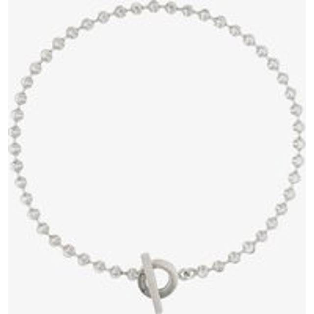 Gucci Boule Silver Stripe Beaded Choker Necklace YBB60273600100S