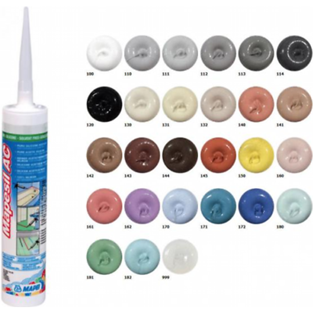 MAPEI Mapeisil AC 141 Caramel Silicone Sealant 310ml - Cream - 20 x 5 x 5cm