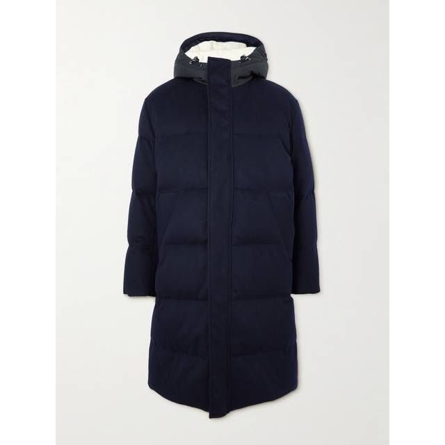 Loro Piana - Quilted Cashmere Down Parka - Men - Blue - XL