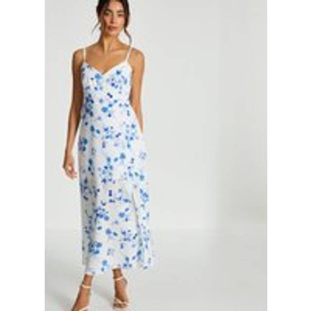 Floral Look Midaxi Dress - White - Size 18 - Quiz
