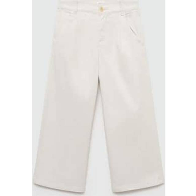 Mango Kids' Madison Culotte Trousers, Light Beige