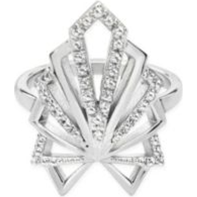 Lucy Quartermaine Silver Raised Splash Fashion Ring ADR7L Q