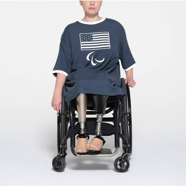SKIMS Cotton Rib Paralympic T-Shirt Mini Dress | Blue | XL | SKIMS For Team Usa - Navy