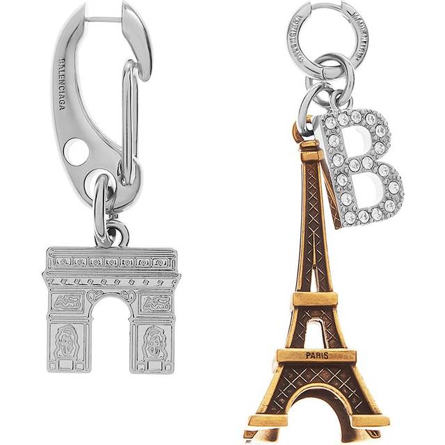 Balenciaga Paris Souvenir Collector Earring - Silver - Unisex - Brass, Aluminum, Zamak, Glass
