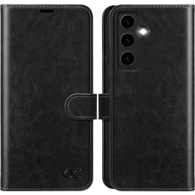 Compatible with Samsung Galaxy S24 Case, Premium PU Leather Wallet Phone Case with [Card Holder][RFID Blocking][TPU