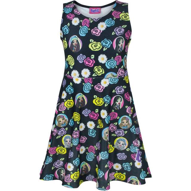 (9-10 Years) Bratz Short Sleeve Skater Dress (Girls Black)