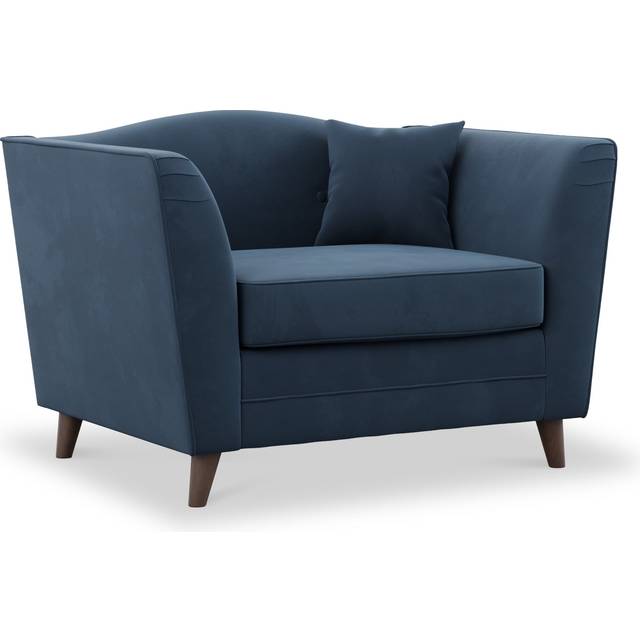 Pippa Velvet Armchair | Plush Upholstered Fabric Arm Chair | Roseland