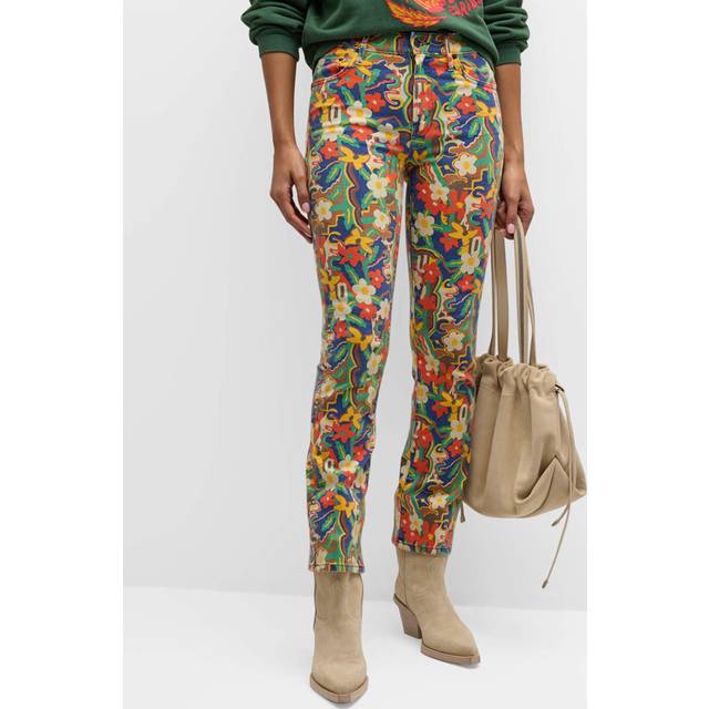 MOTHER The Insider Flood High-Rise Cosmic Blooms Bootcut Jean