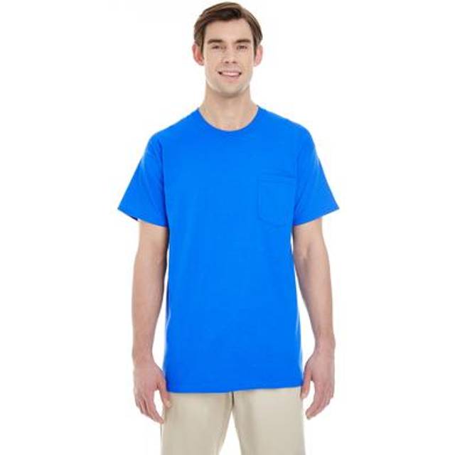 Gildan Heavy Cotton Pocket T-Shirt - Royal  L