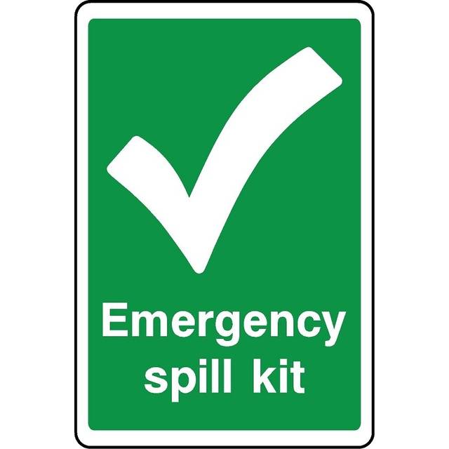 Emergency spill kit safety sign - 1mm Plastic sign - 300mm x 200mm