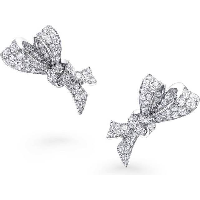 Graff White Gold and Diamond Tilda's Bow Stud Earrings - One size