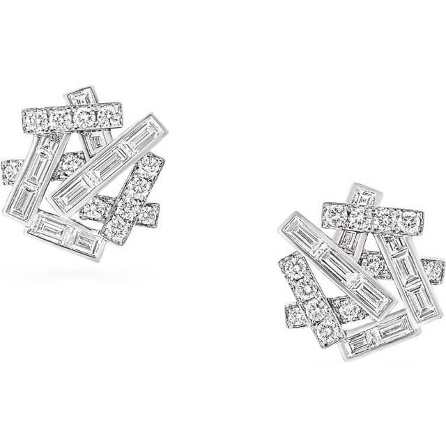 Graff White Gold and Diamond Threads Stud Earrings - One size