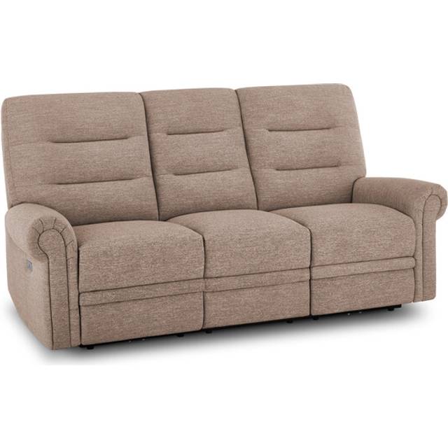 Dorset Beige Fabric Sofas - 3 Seater Electric Recliner Sofa - Eastbourne Range - Oak Furnitureland