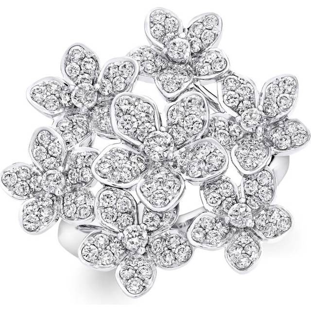 Graff White Gold and Diamond Wild Flower Ring - 50