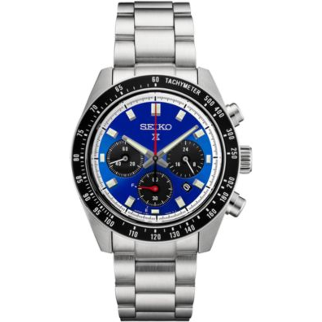 SEIKO Prospex Speedtimer Solar CHRONO 41.4MM Blue Dial Men's Watch SSC913 - 41.4 mm