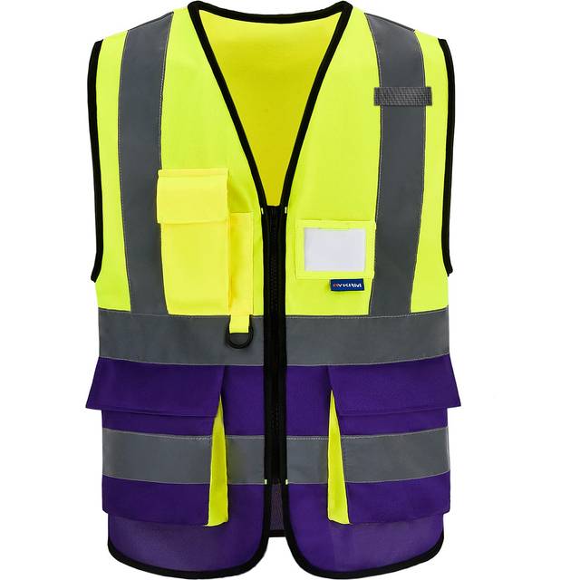 A-SAFETY yellow purple Construction Vest for men Yellow&Purple Color Mixed XXL