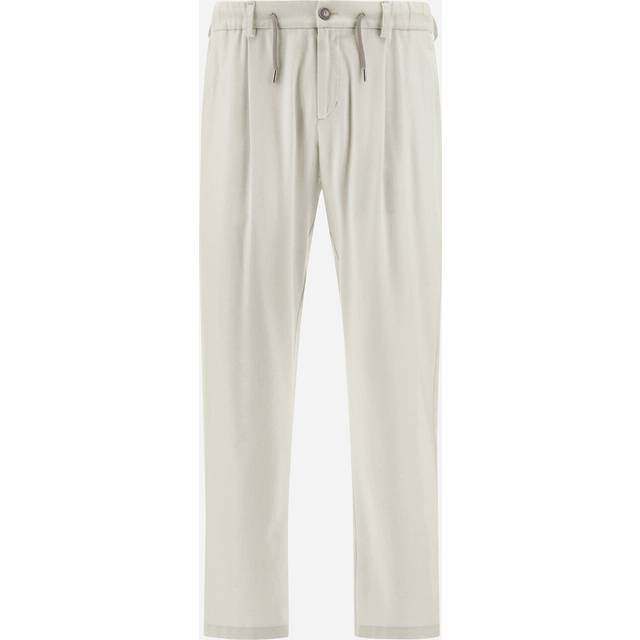 Herno Men's Cashmere And Silk Trousers in White | Size Large | PT00007UR380871200 (L)