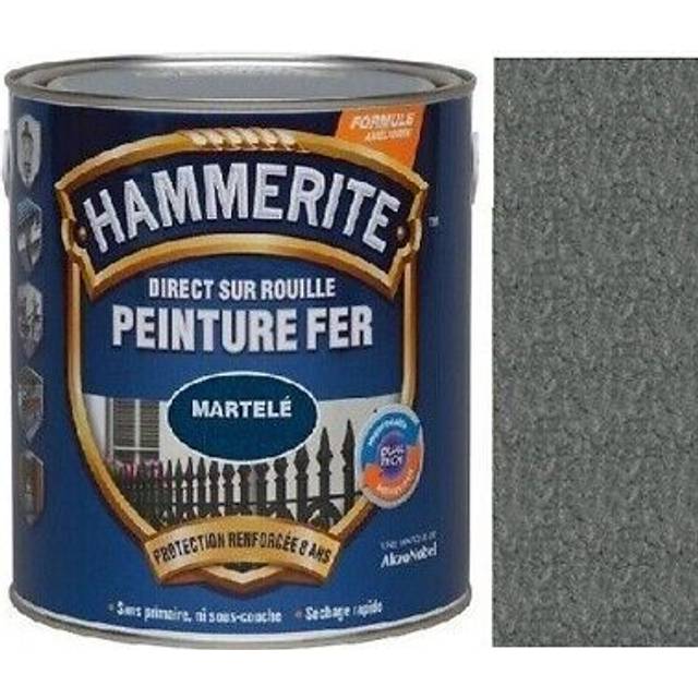 Hammerite Anti-rust Hammered Slate Grey Iron Paint Direct On Rust 0.25l