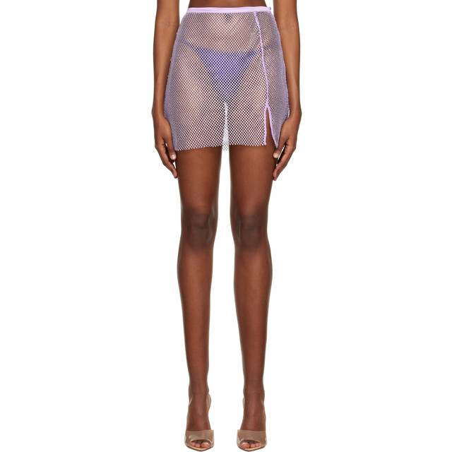 Fleur du Mal Purple Rhinestone Miniskirt - 0763 Light Lilac - M