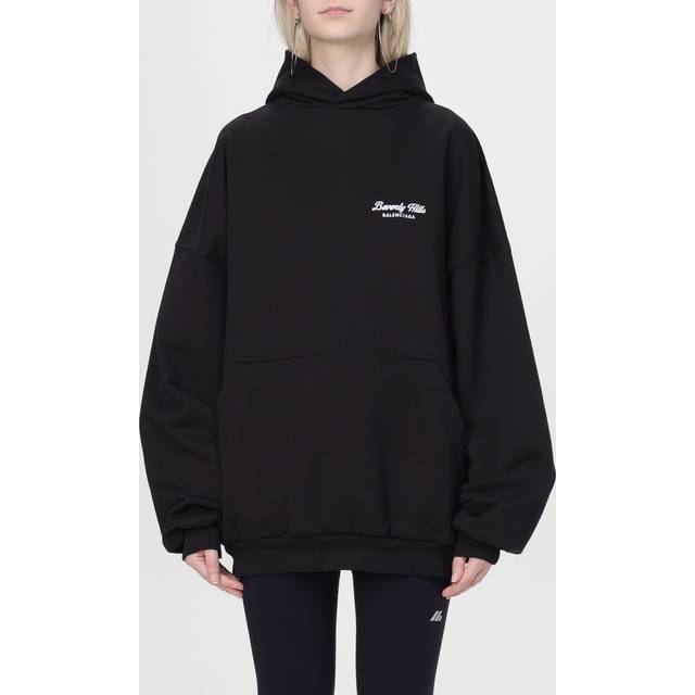 Balenciaga Women's Beverly Hills Oversize Hoodie in Black | Size 2 | 739024 (2)