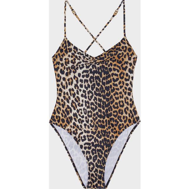 GANNI LEOPARD-PRINT SWIMSUIT