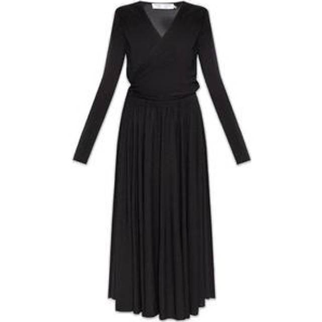 Proenza Schouler, Klänning, Dam, M, Polyester, Svart Maxi Omlottklänning