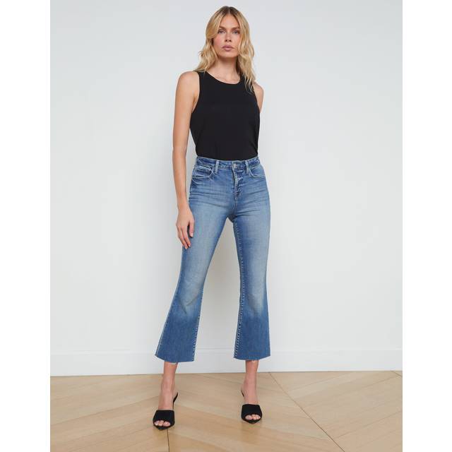 L’Agence Kendra High-Rise Laguna Crop Flare Jean