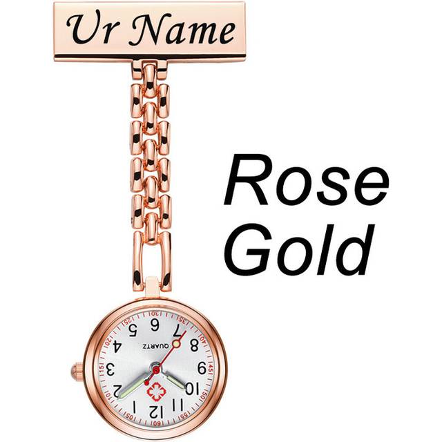(Rose Gold) Customized Engraved Your Name Personalized LOGO Lapel Pin Brooch Midwife
