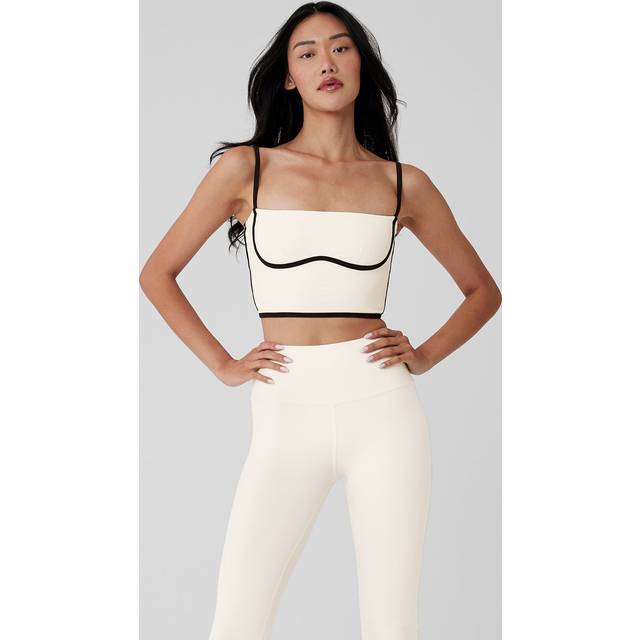 Alo Alo Yoga Airbrush Streamlined Bra Tank Top in Ivory