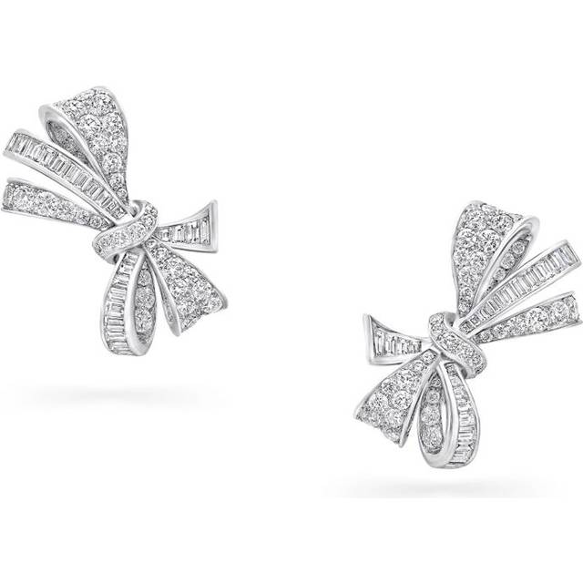 Graff White Gold and Diamond Tilda's Bow Stud Earrings - One size