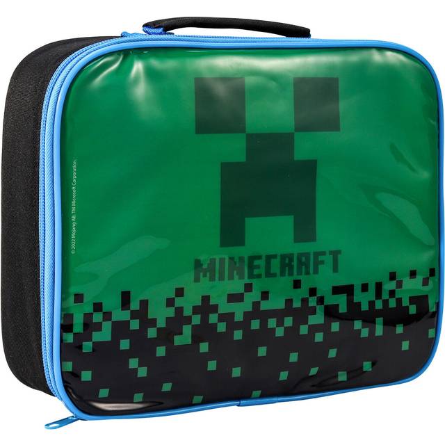 Minecraft Rectangular Insulated Lunch Box Bag for Boys and Girls, Perfect Size for Packing Hot or Cold Snacks for School and Travel, BPA Free