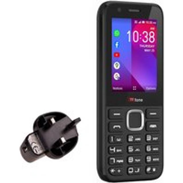 Simple black mobile phone, easy to use, mains & ee sim included