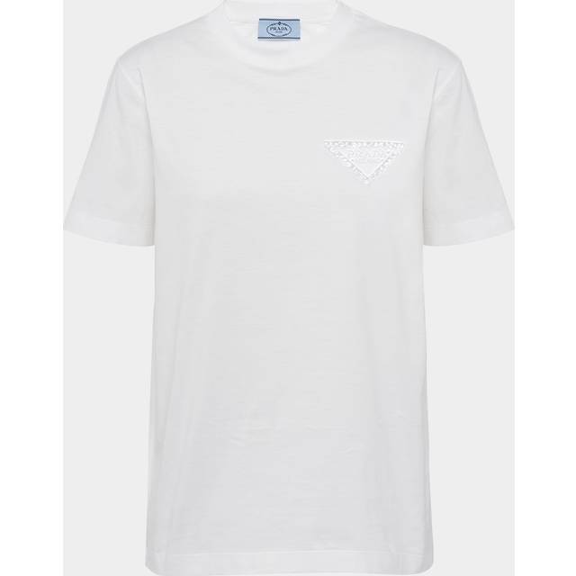 Logo-Embroidered Jersey T-Shirt - BIANCO - Medium