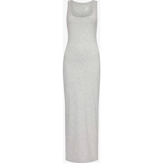 365 Sculpting Lounge Square Neck Maxi Dress - Grey Marl
