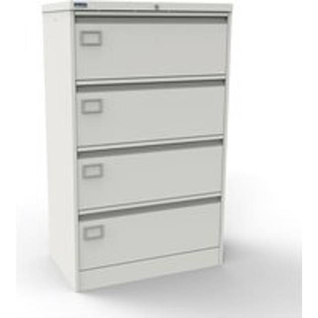 Silverline Kontrax 4 Drawer Foolscap Side Filing Cabinet - White