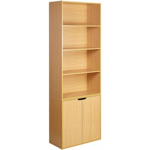 Yvette Bookcase - Beech (180cm H X 59cm W X 29cm D)