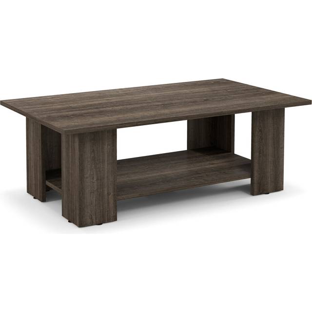 2-tier Center Cocktail Table w/ Large Tabletop & 5 Support Legs Modern