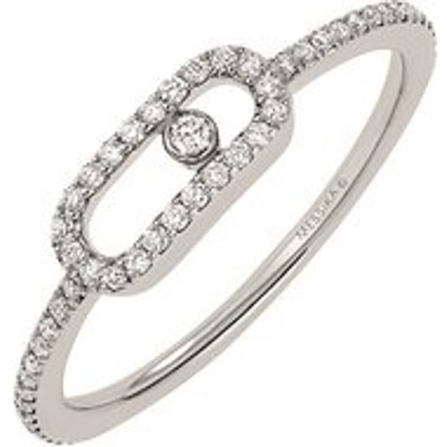 Messika Move Uno Pave 18ct White Gold 0.15ct Diamond Ring - J